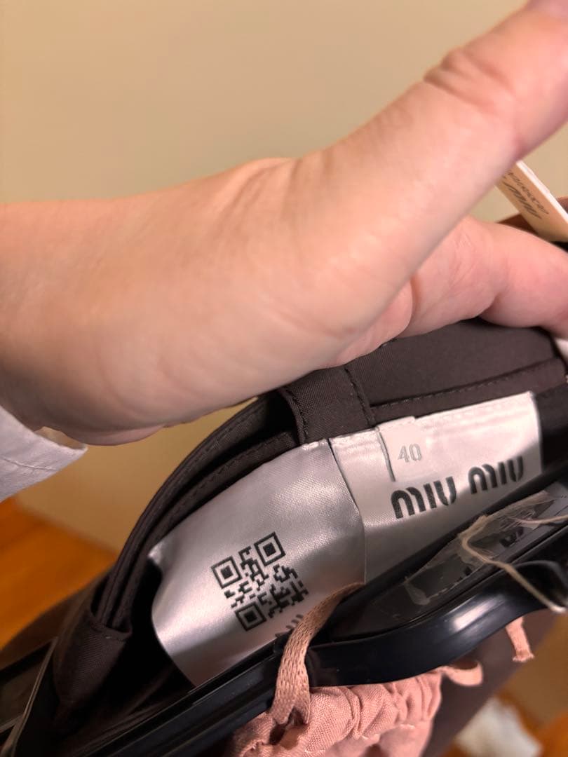 週末限定価格ミュウミュウ　Panama cotton skirt ダークブラウン