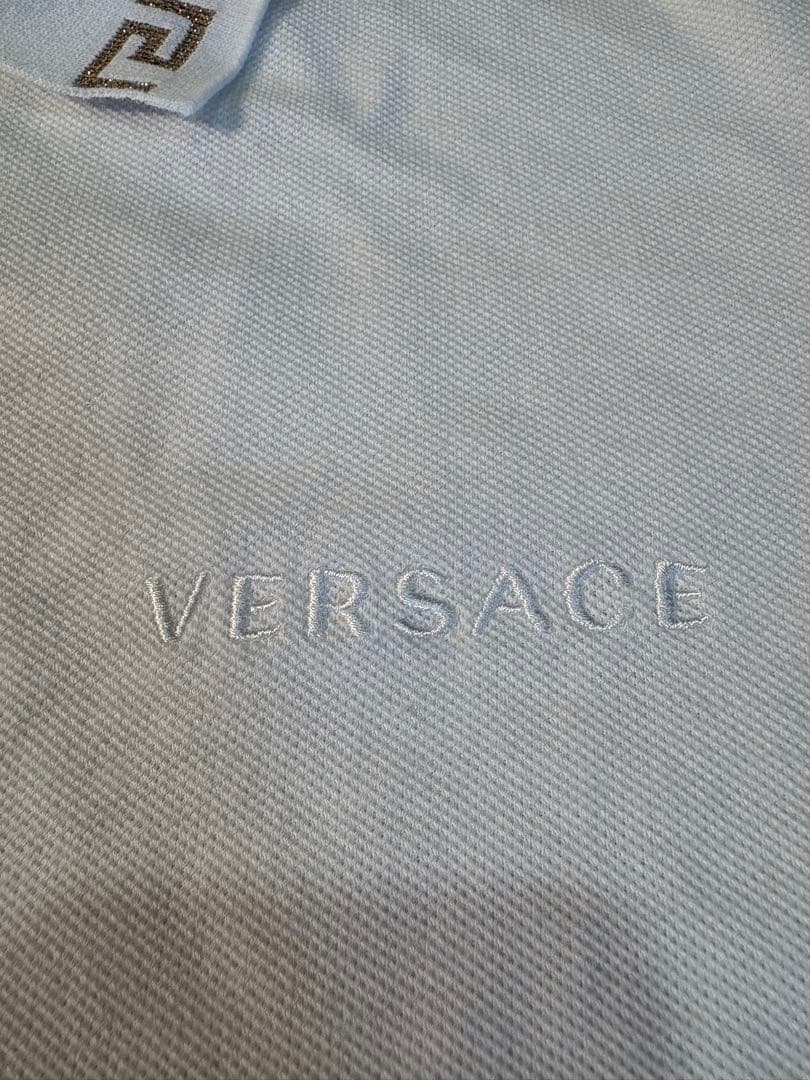 VERSACE ホワイト ポロシャツ L