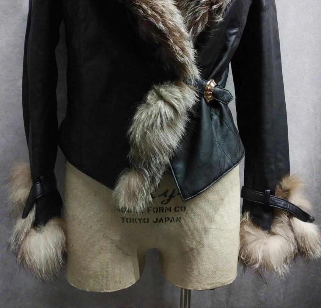 y2k　レザーコート　ファー　フェアリーグランジ　NANA
