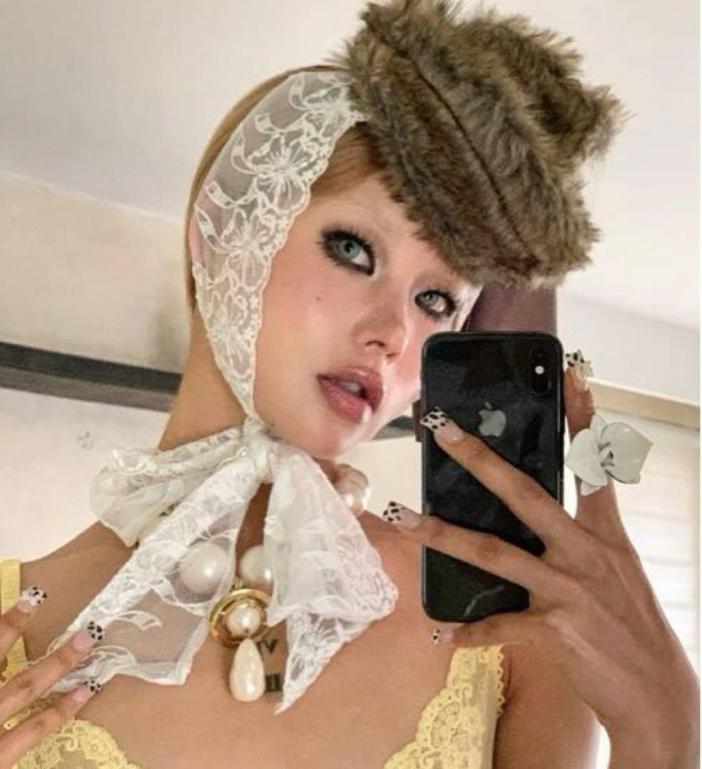 即購可333studio X keimfleck 2way個性的ファーレース帽子