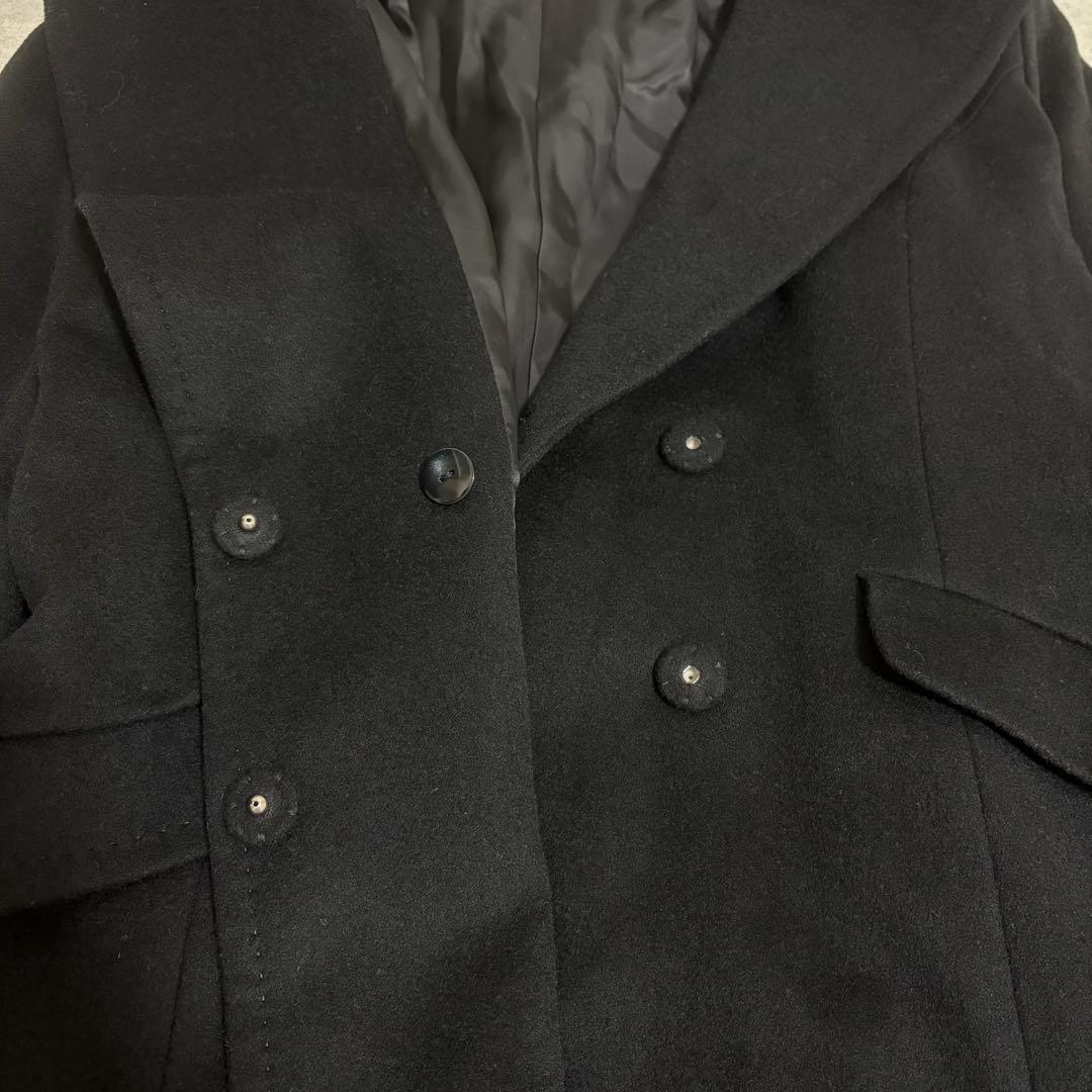 【美品】ナチュラルビューティー　ベルテッドコート　カシミヤ混　大きいサイズ　3L