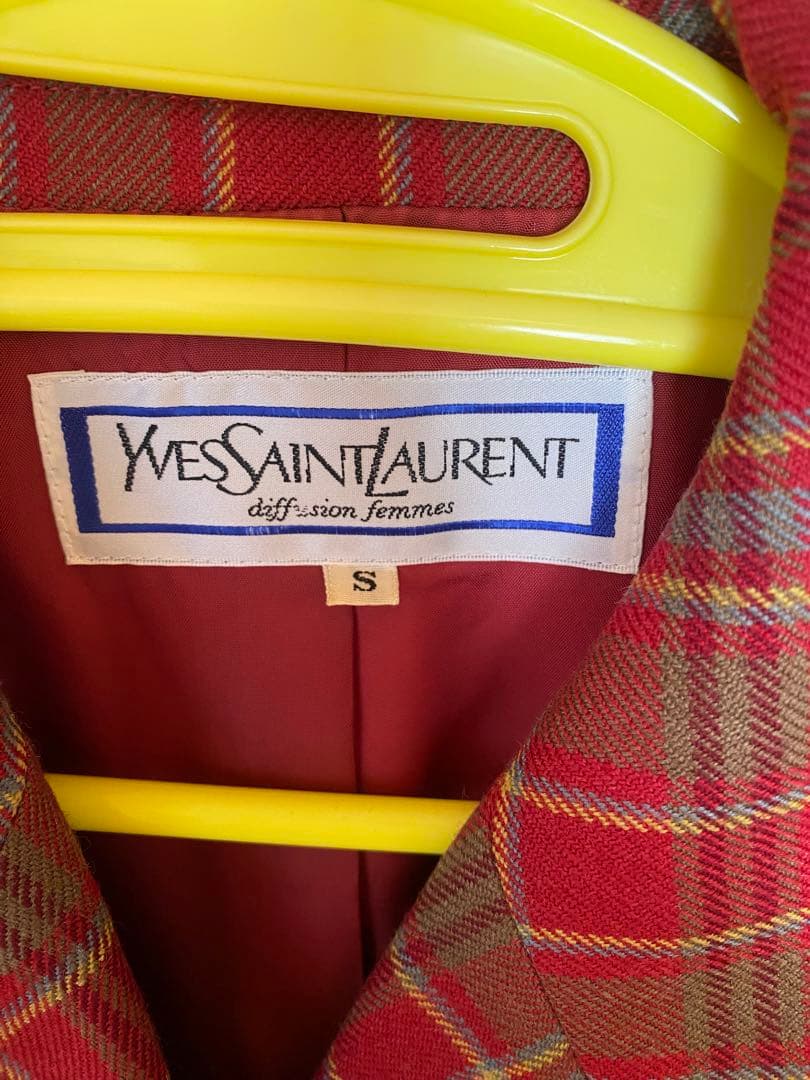 Yves Saint Laurent チェック柄ジャケット S