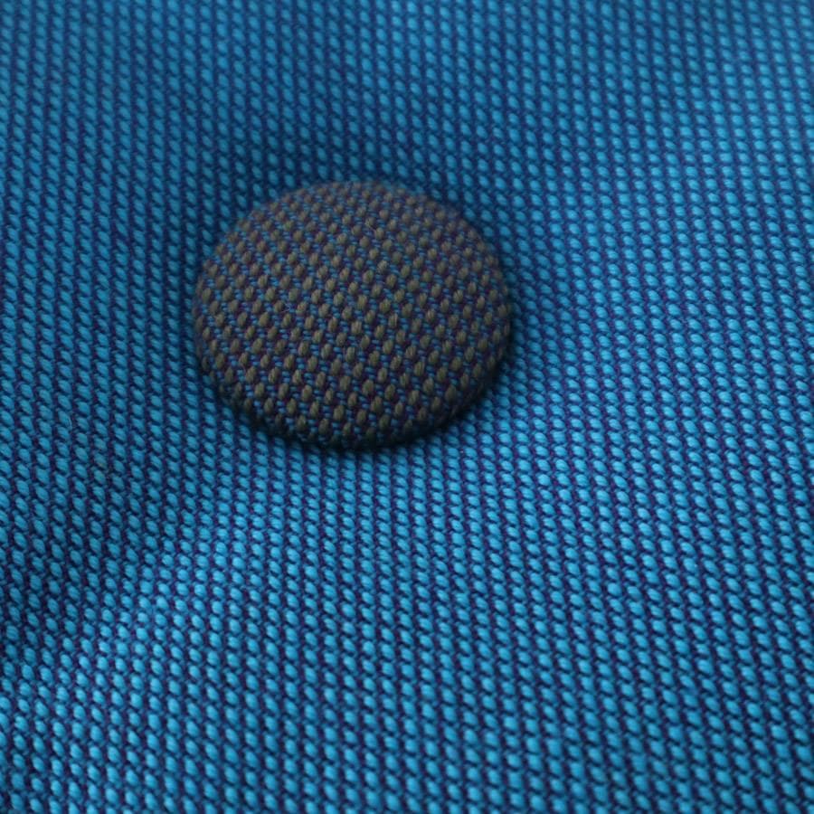 美品 HAY DOT CUSHION ドットクッション くるみボタン2個 ブルー