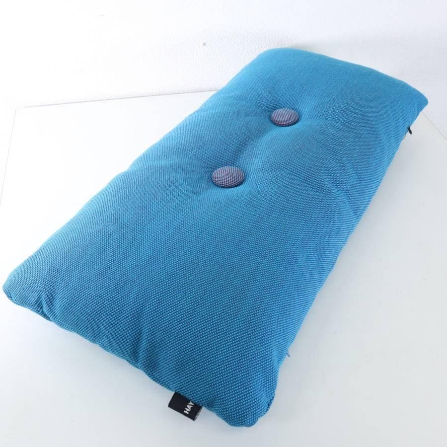美品 HAY DOT CUSHION ドットクッション くるみボタン2個 ブルー