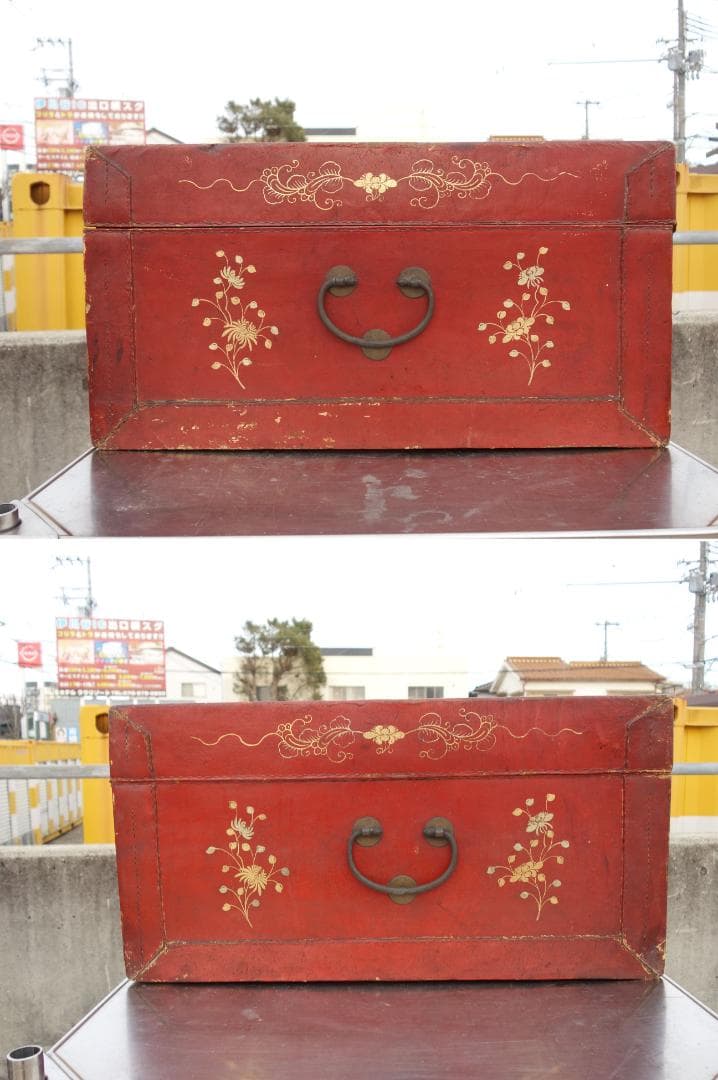 【中古】K▼支那 清国末 大正時代 中国文物 清朝中国 箱 (37626)