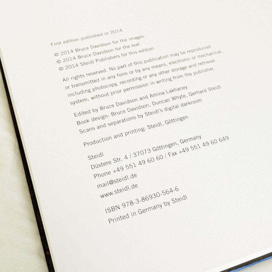 【初版】Bruce Davidson In Color 写真集