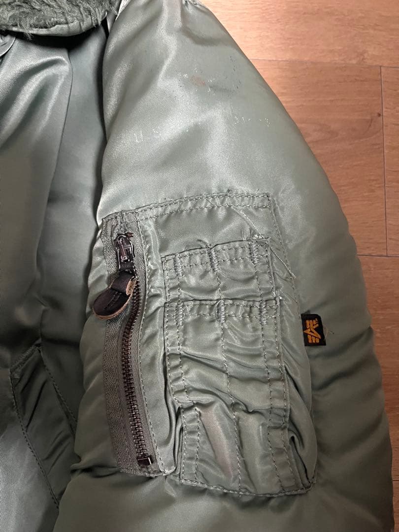 ALPHA B-15D フライトジャケット USA製 50s 復刻 緑 L