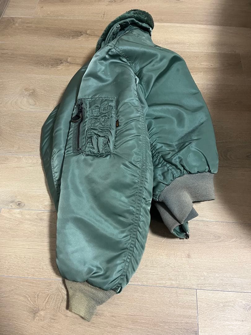ALPHA B-15D フライトジャケット USA製 50s 復刻 緑 L