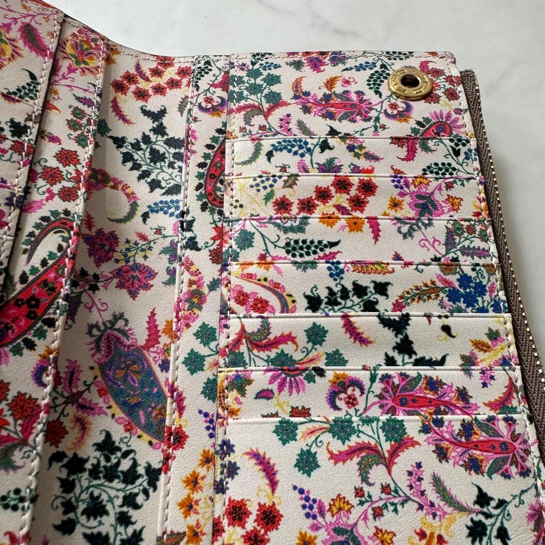 ✨未使用タグ付き✨ETRO 長財布 レザー クロコ型押し ペイズリー 付属品あり