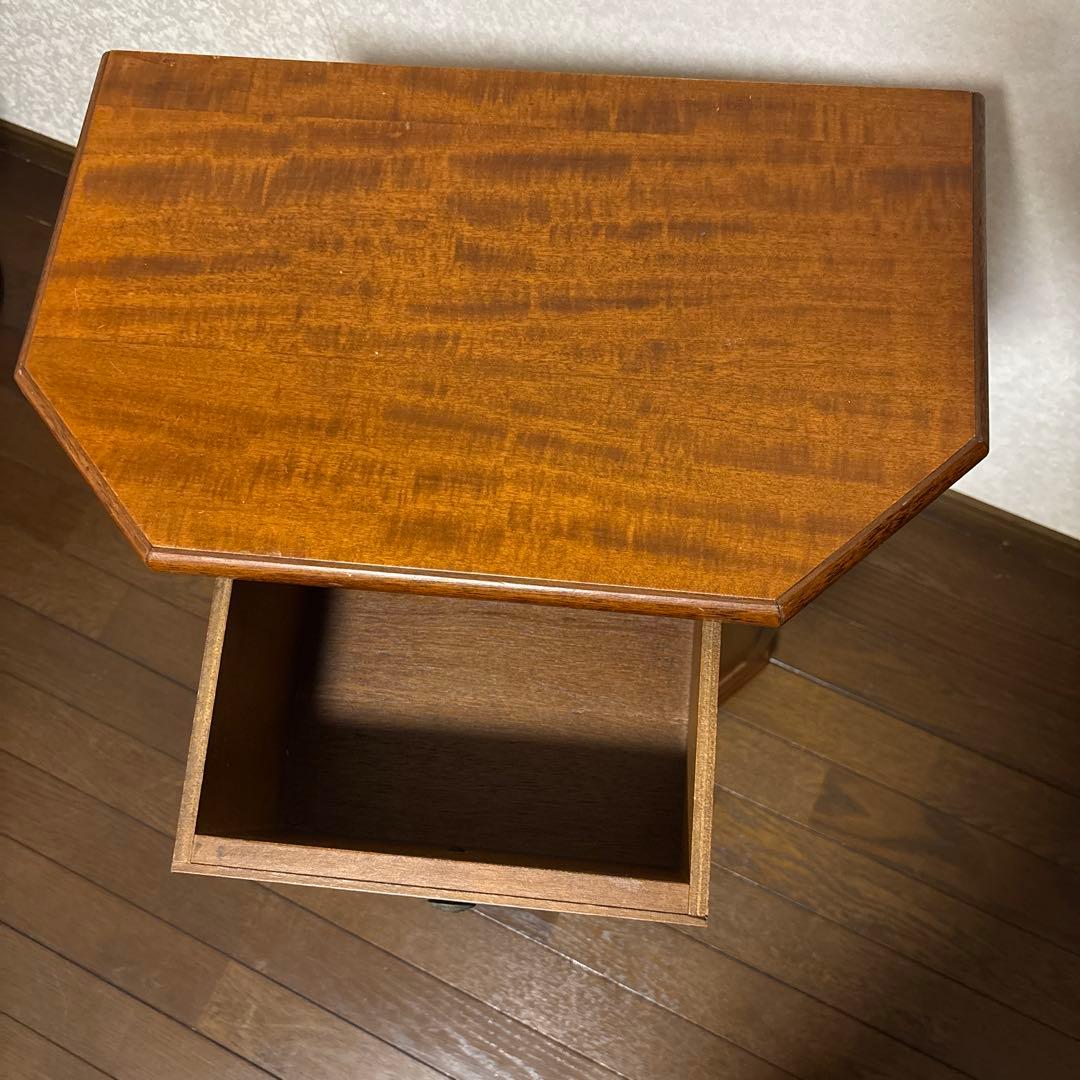 【良品】アンティーク 象嵌 六角 ４段チェスト