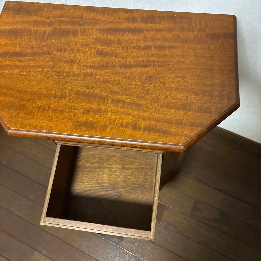 【良品】アンティーク 象嵌 六角 ４段チェスト