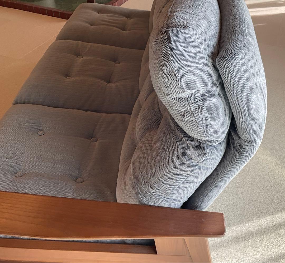 美品　グレー 3人掛け　リクライニングソファ