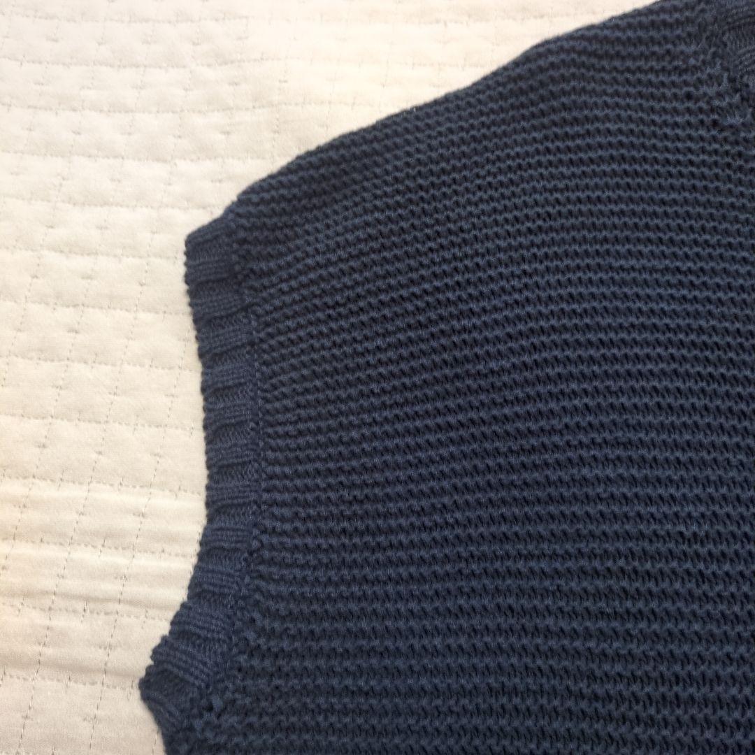 かぐれ　新品タグ付き ダークネイビー ニットベスト 裏編　　フリーサイズ