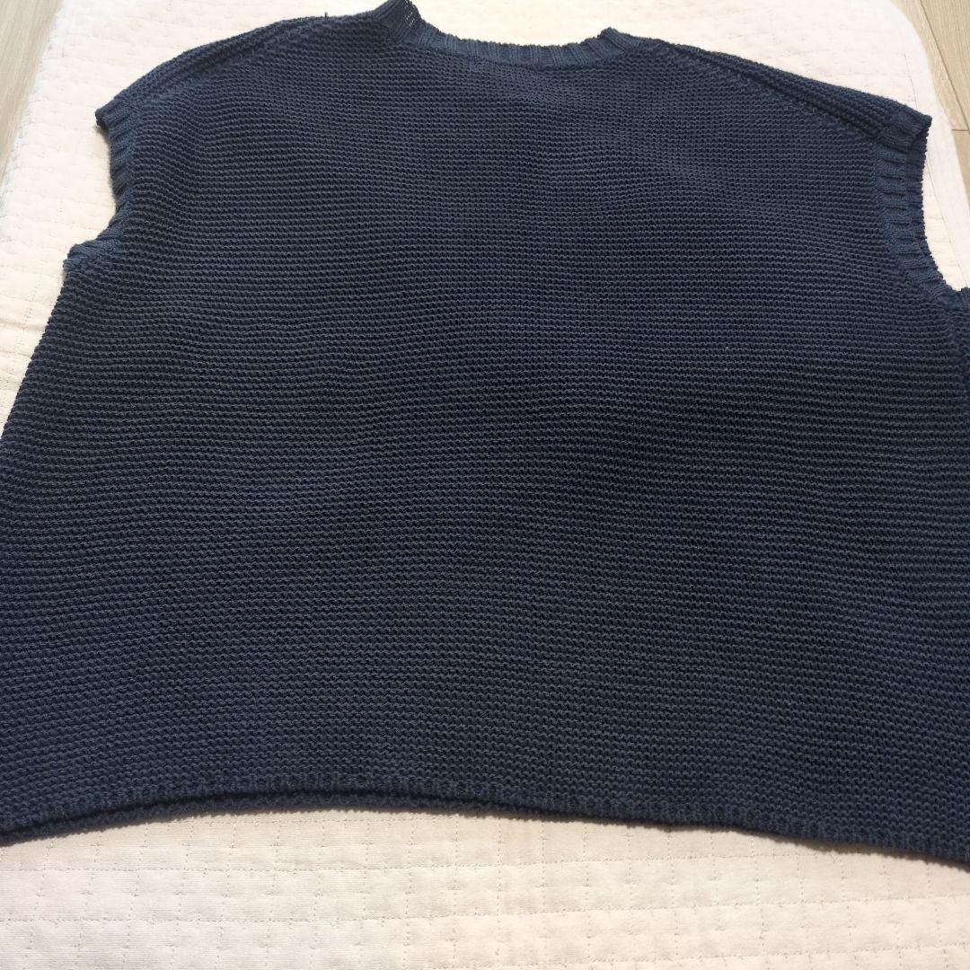 かぐれ　新品タグ付き ダークネイビー ニットベスト 裏編　　フリーサイズ