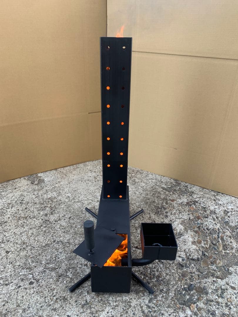 廃油ストーブ　オイルタンク無し！高品質・高効率 ロケットストーブ
