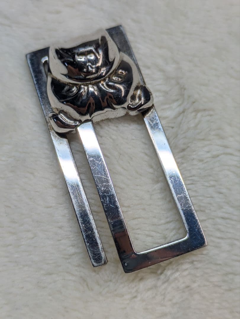 ダンヒル　マネークリップ　シルバー925　ブルドッグ　銀製　ライター