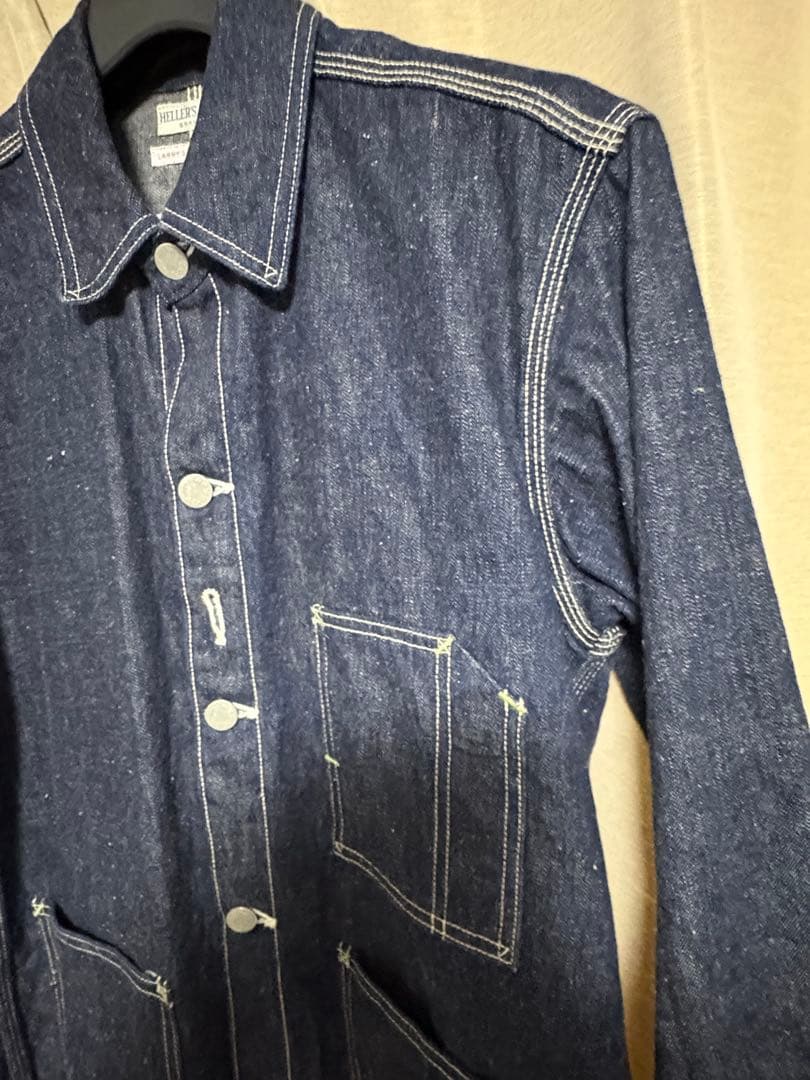 ヘラーズカフェ WAREHOUSE デニムジャケット カバーオール38