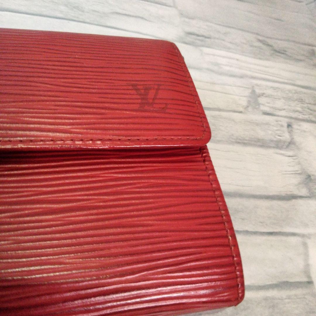【送料無料】LOUIS VUITTON　ルイヴィン　RED　赤　レザー　長財布
