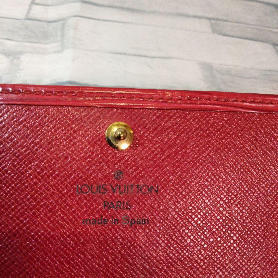 【送料無料】LOUIS VUITTON　ルイヴィン　RED　赤　レザー　長財布