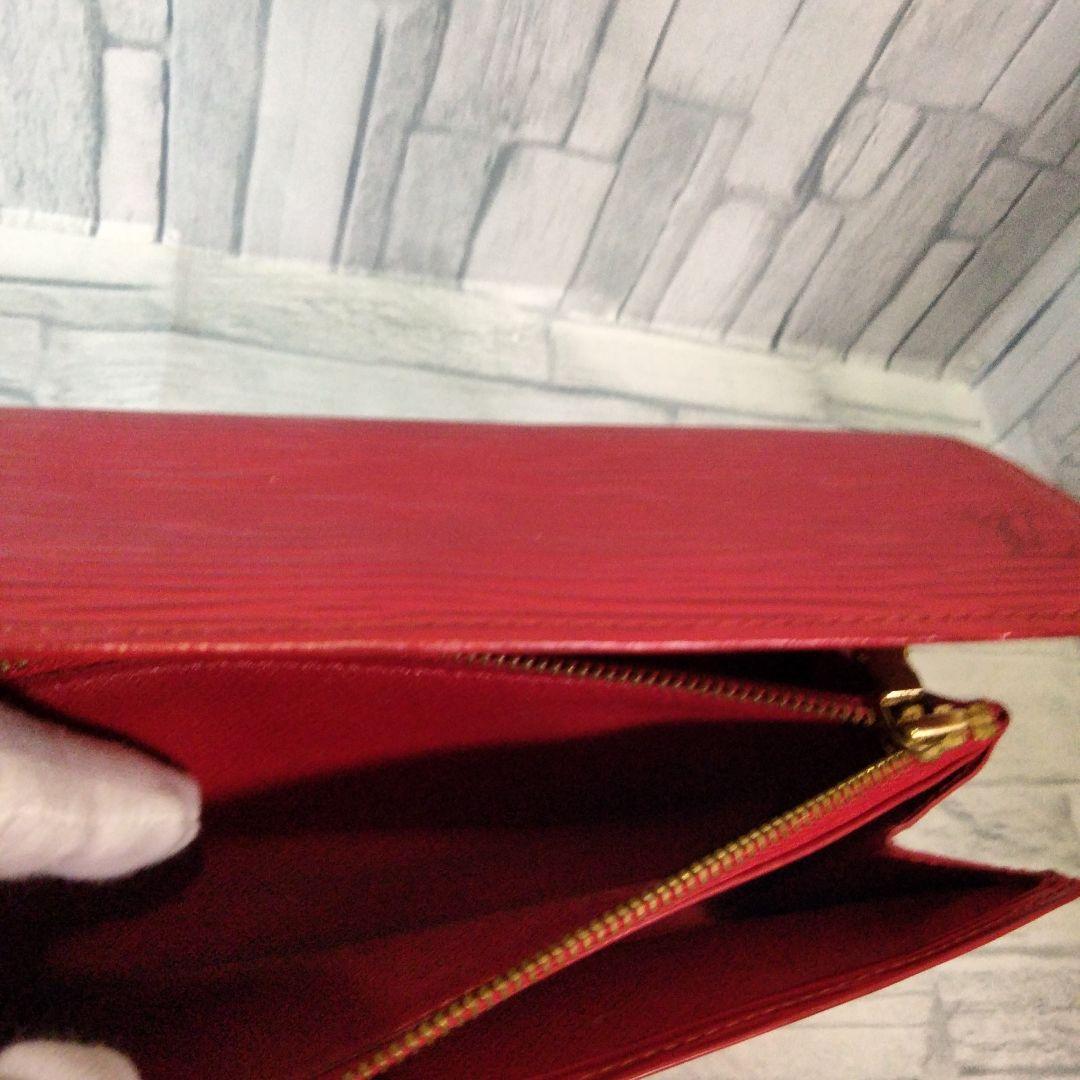 【送料無料】LOUIS VUITTON　ルイヴィン　RED　赤　レザー　長財布