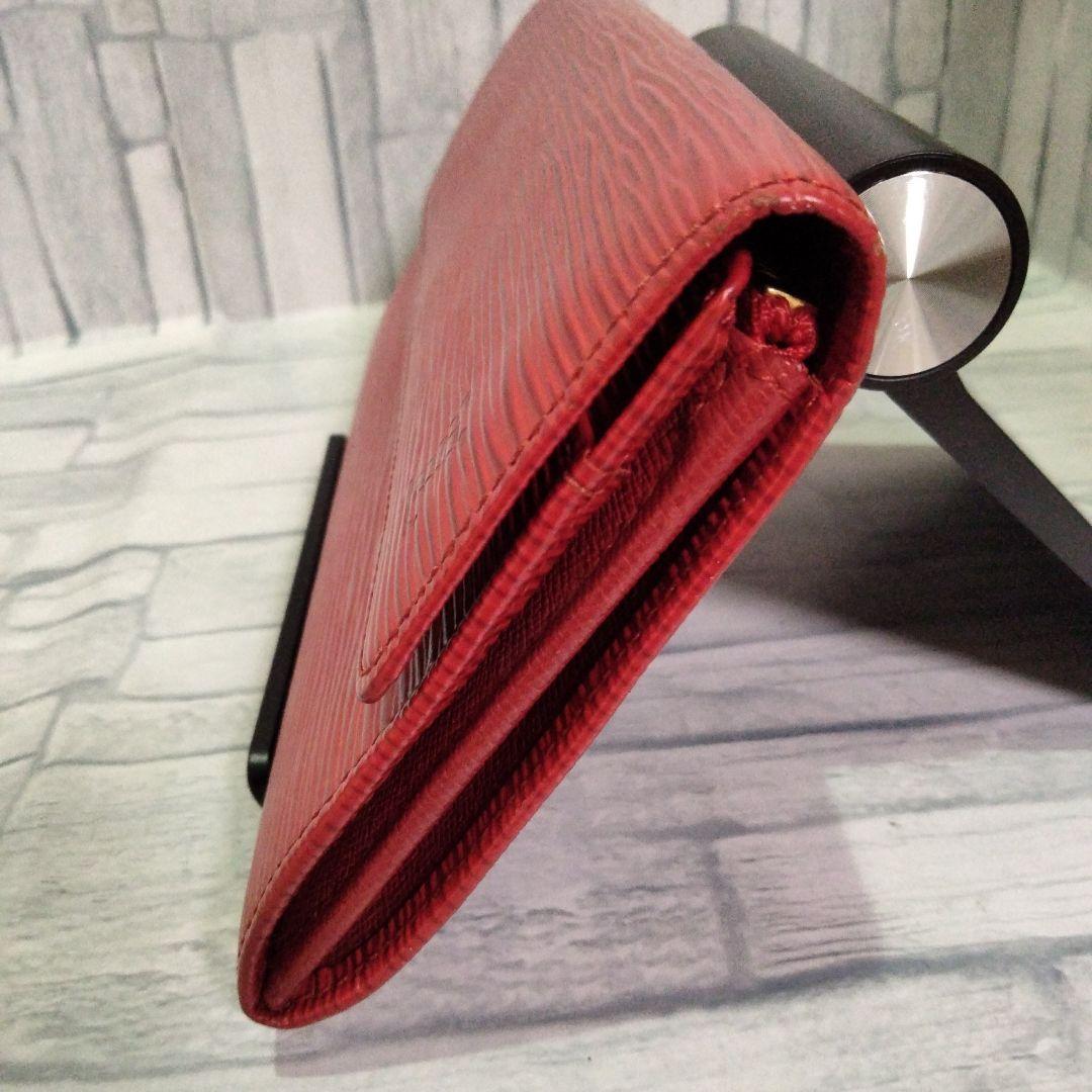 【送料無料】LOUIS VUITTON　ルイヴィン　RED　赤　レザー　長財布