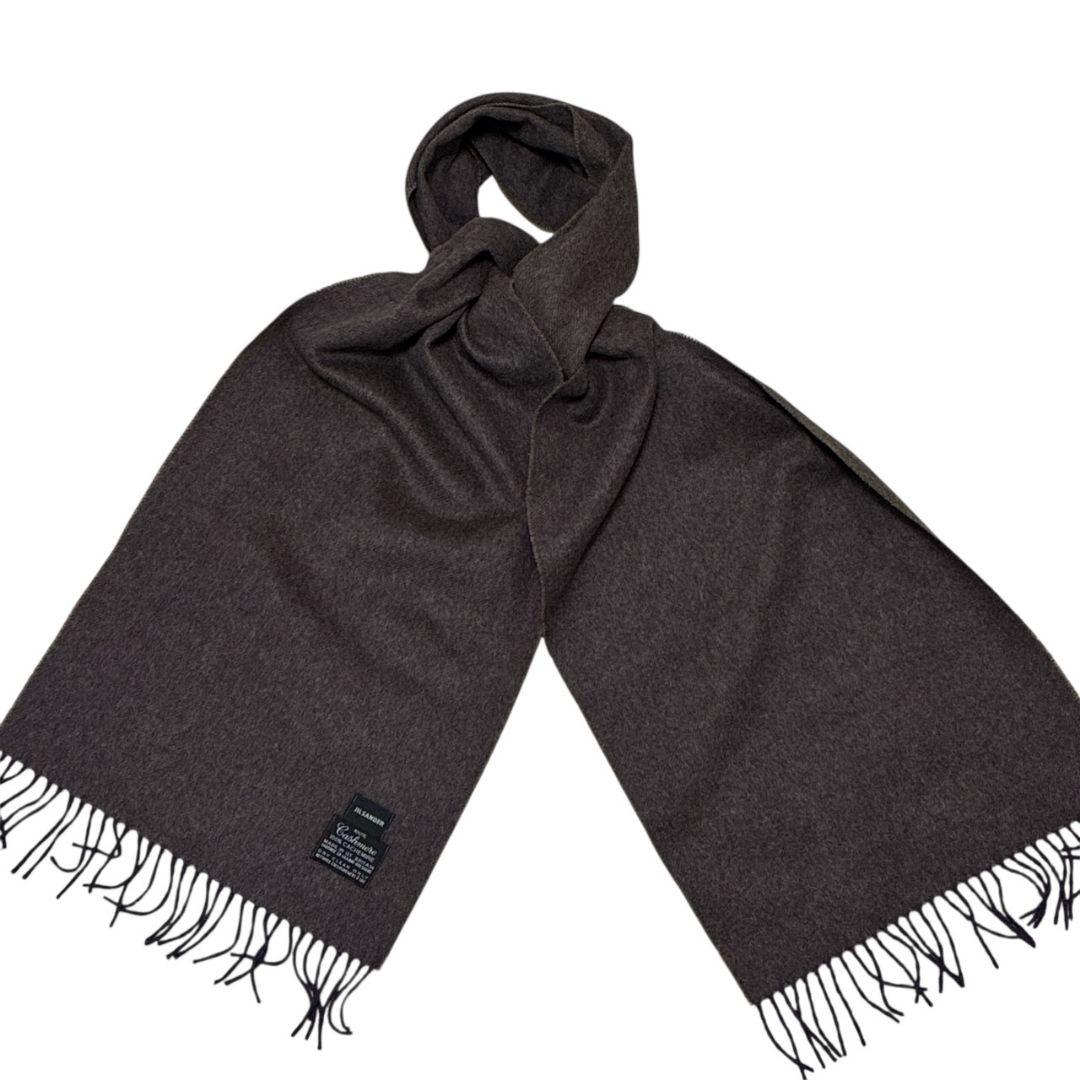 【極美品】JIL SANDER カシミヤ100% 英国製 マフラー ブラウン