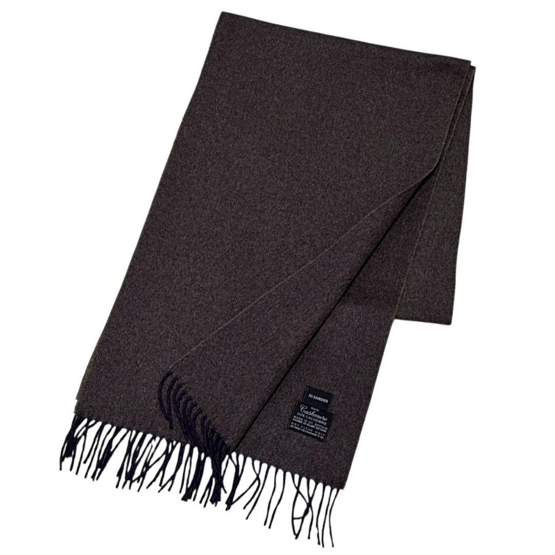 【極美品】JIL SANDER カシミヤ100% 英国製 マフラー ブラウン