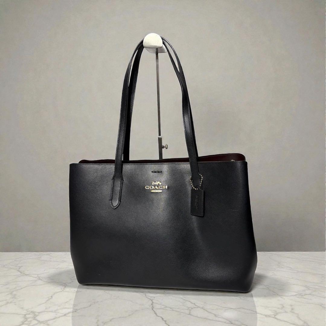 コーチ　COACH アベニュー　ブラック　A4可能　肩掛け可能　トートバッグ
