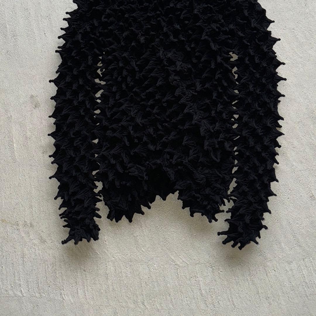 トップス bunzaburo spyky sheer top black l/s