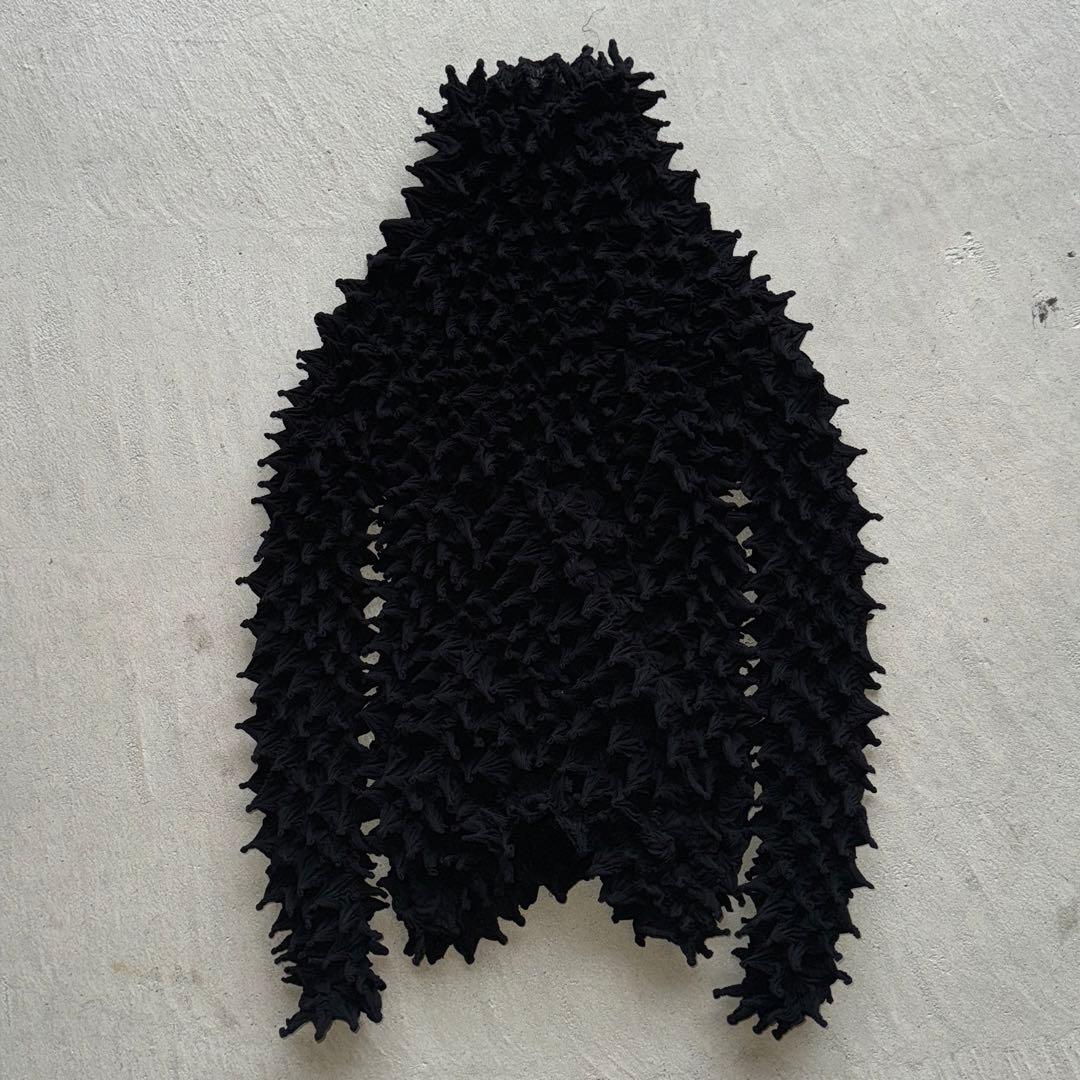 トップス bunzaburo spyky sheer top black l/s