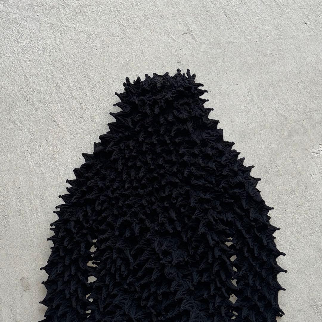 トップス bunzaburo spyky sheer top black l/s