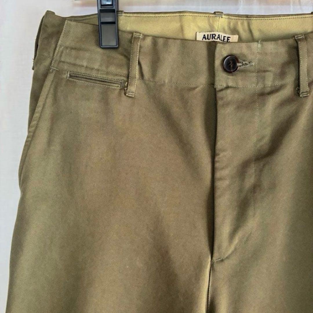 パンツ AURALEE WASHED FINX CHINO WIDE PANTS