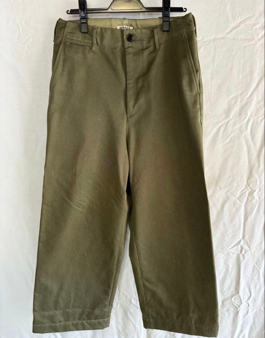 パンツ AURALEE WASHED FINX CHINO WIDE PANTS