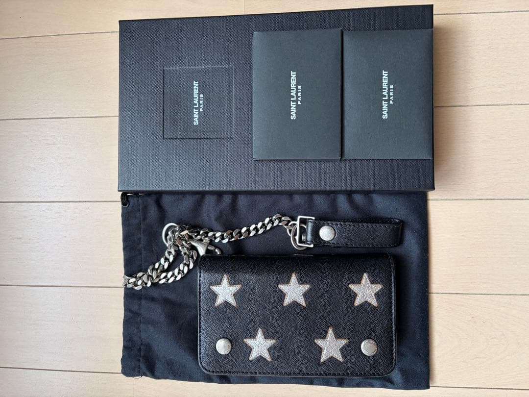 saint laurent paris ウォレットチェーン付き
