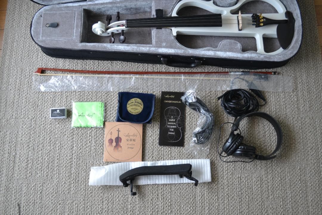【極美品】サイレント エレキ バイオリン HVPV-30　ヘッドホン付き