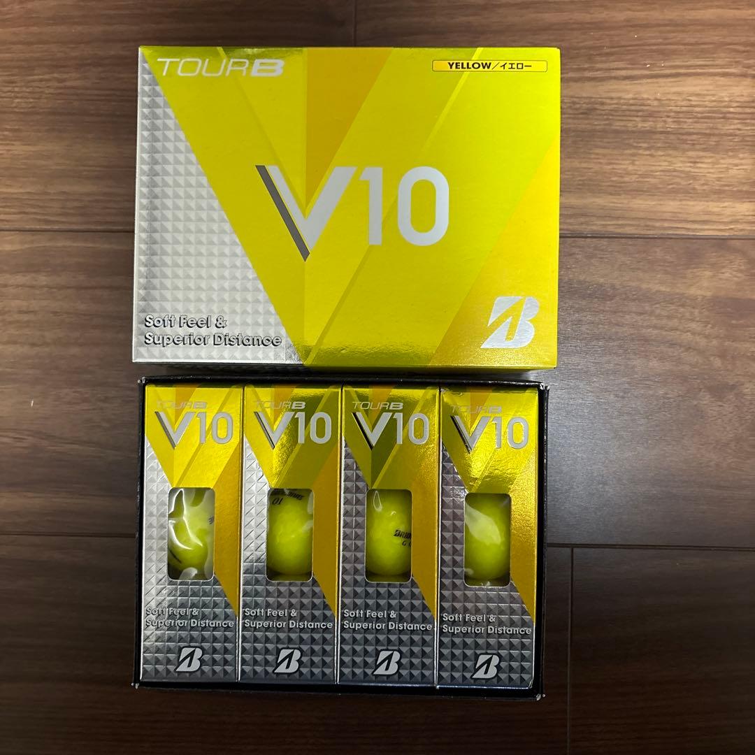 ブリヂストン tourBV10 ゴルフボール イエロー1ダース、オレンジ1ダース
