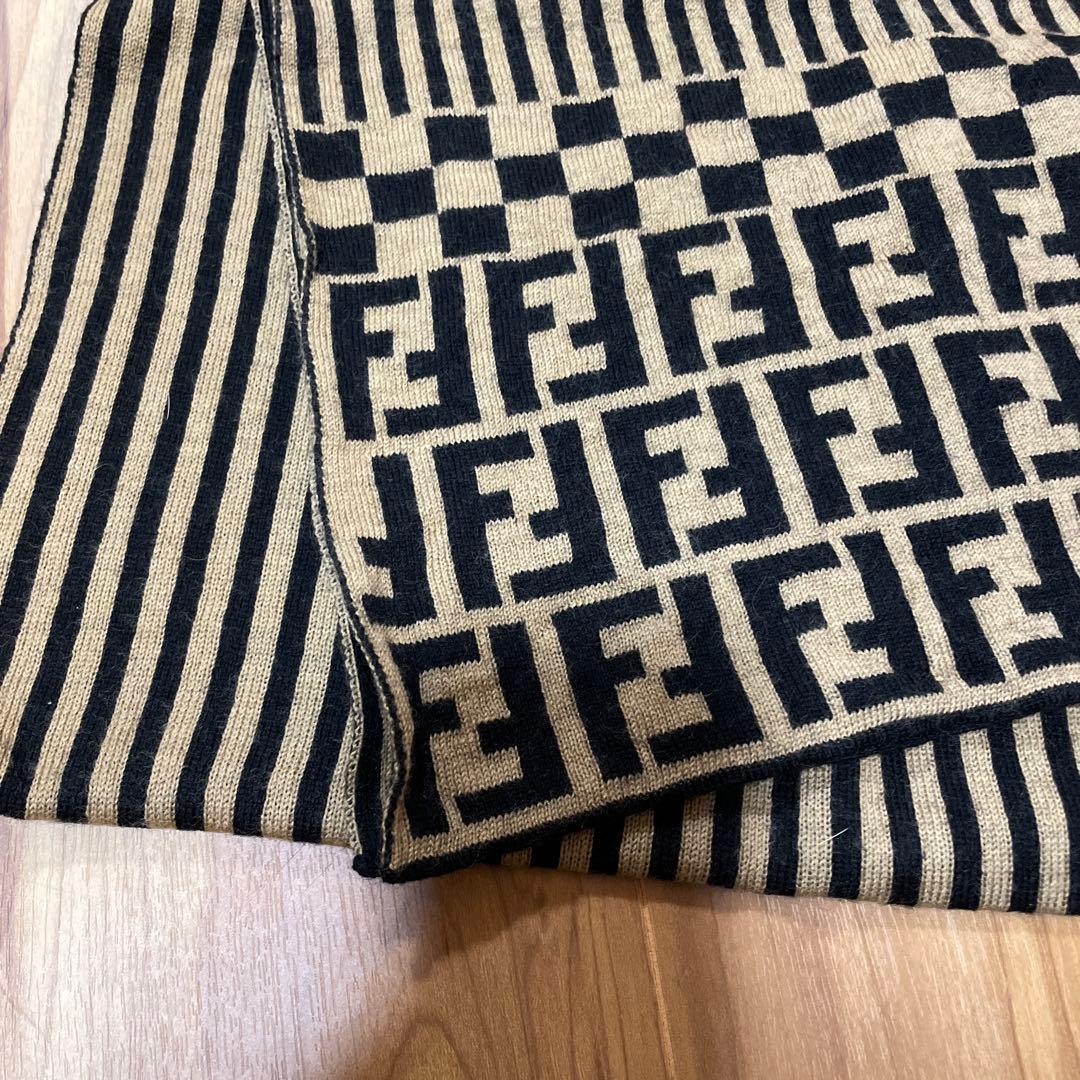 FENDI ストライプ FFロゴ マフラー 42