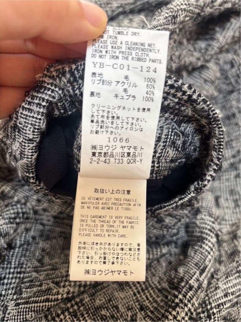 y's ワイズ　YB-C01-124 コート　着用品