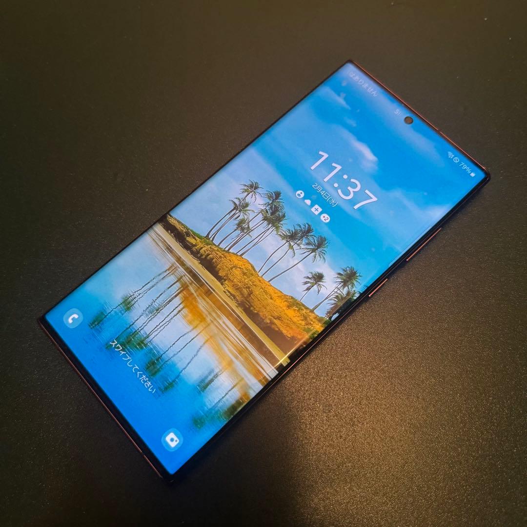 かなり綺麗　GALAXY s22 ultra 国内　バッテリー新品　au版
