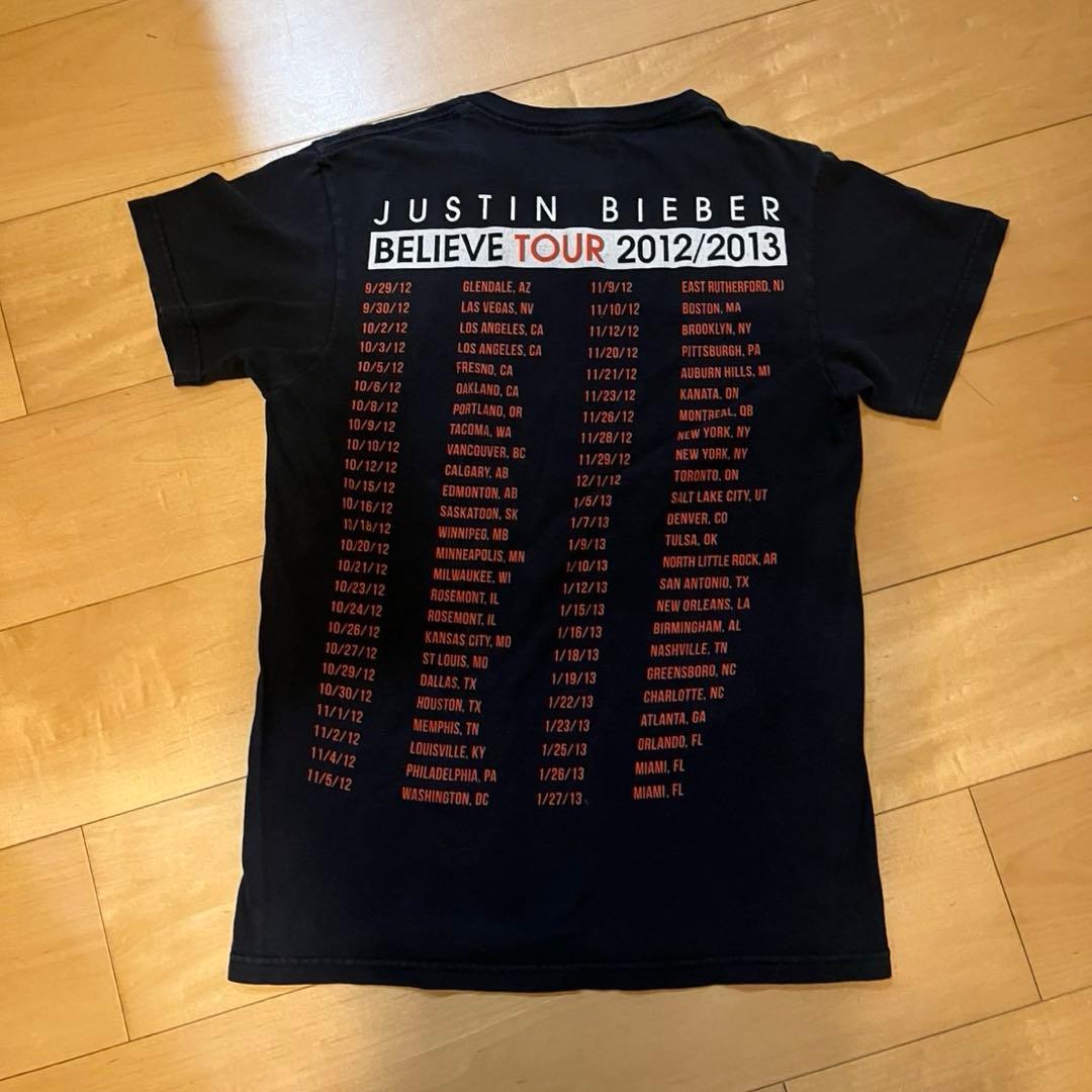 本人着用　JUSTIN BIEBER TOUR 2012/2013年 Tシャツ