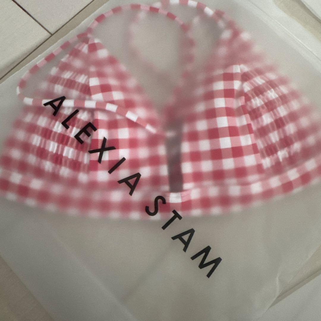 新品未使用ALEXIA STAM 赤いギンガムチェック ビキニ