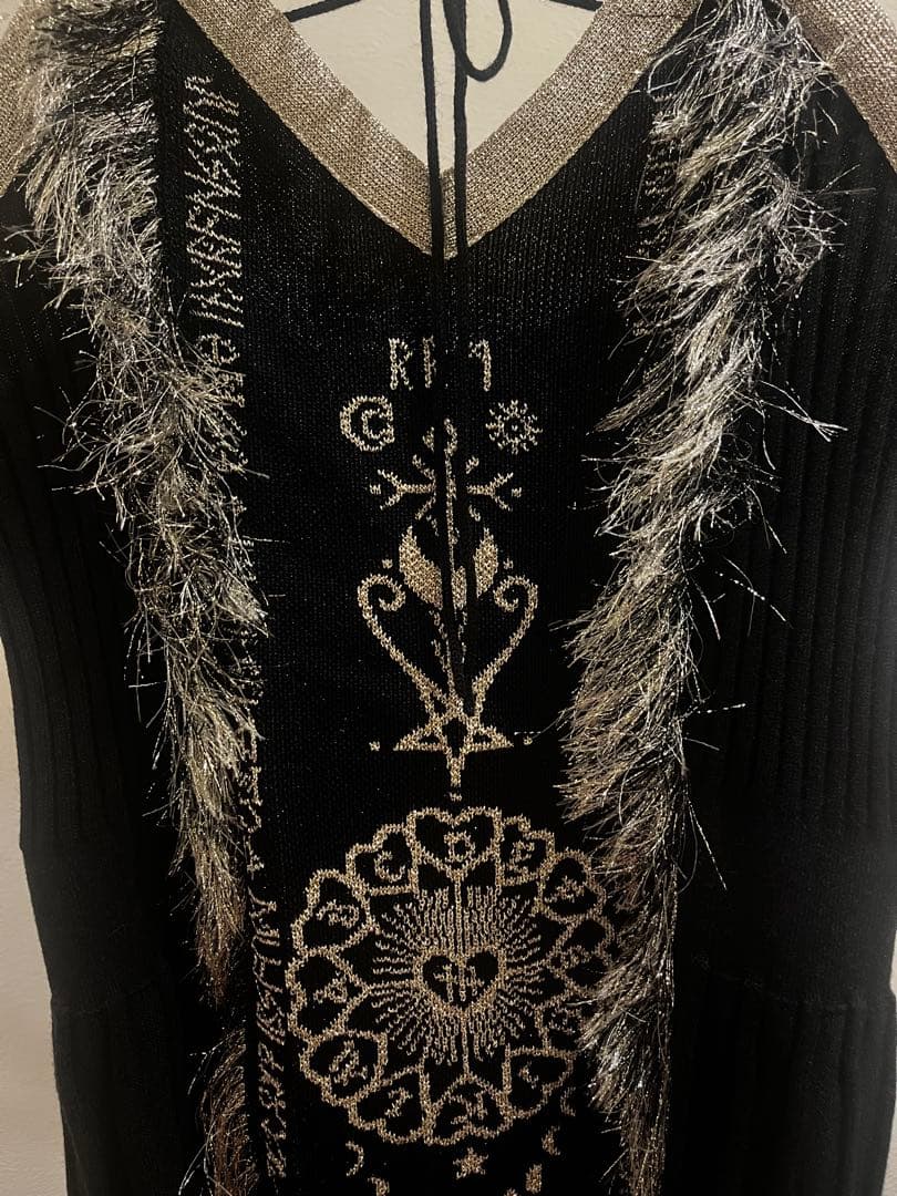 値下げ中rurumu:2021aw ニットロングワンピース 黒るるむう