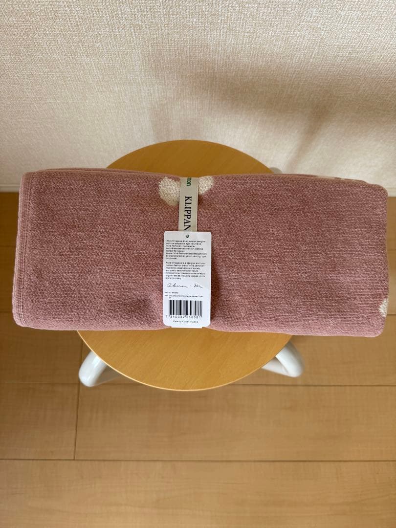 ミナペルホネン× クリッパン　ミニブランケット　チョウチョウ　ピンク