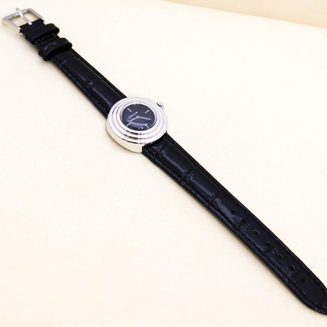 稼働 ENICAR 腕時計 機械式 手巻き スイスメイド ロジウムメッキ1029