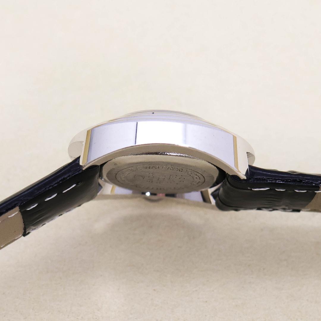 稼働 ENICAR 腕時計 機械式 手巻き スイスメイド ロジウムメッキ1029