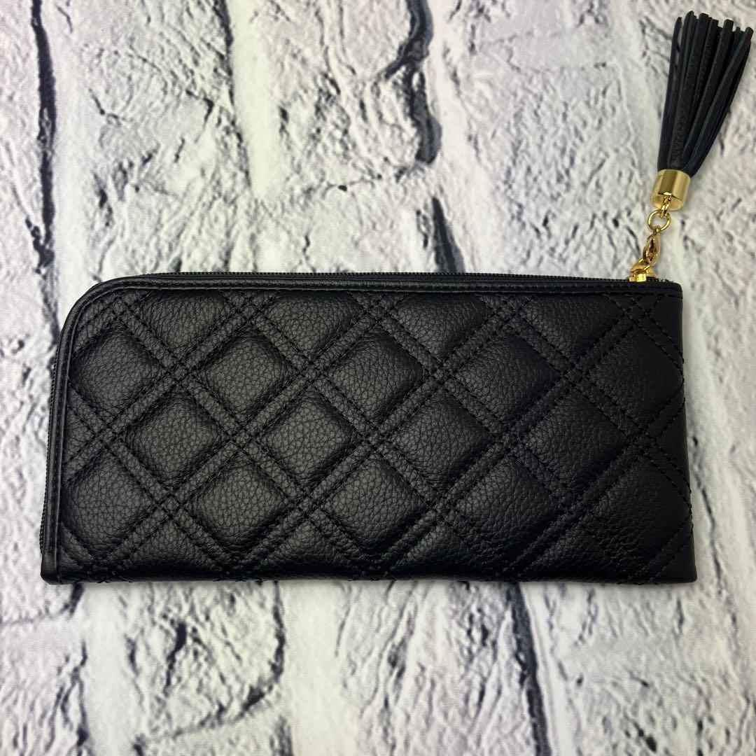 新品・未使用✨アタオ Limoブラックダイヤモンド L字ファスナー 牛革 長財布