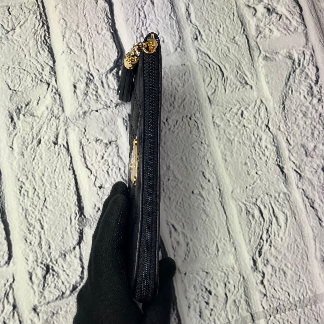 新品・未使用✨アタオ Limoブラックダイヤモンド L字ファスナー 牛革 長財布