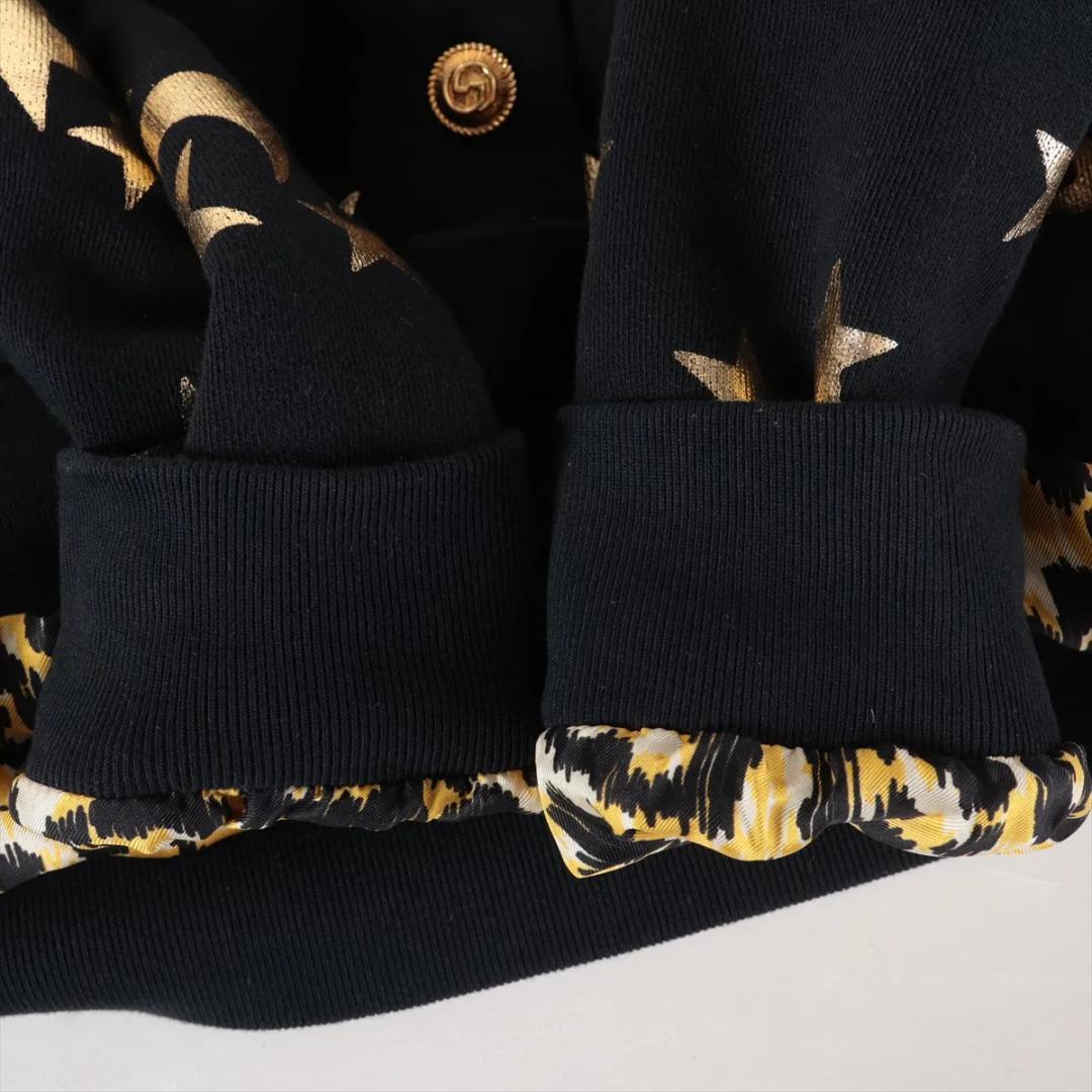 【未使用級】グッチ コットン パーカー S ブラック スター アンド ムーン