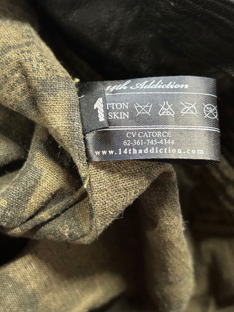 14th Addiction 山羊革レザースカート　y2k グランジ