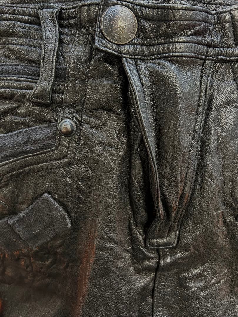 14th Addiction 山羊革レザースカート　y2k グランジ